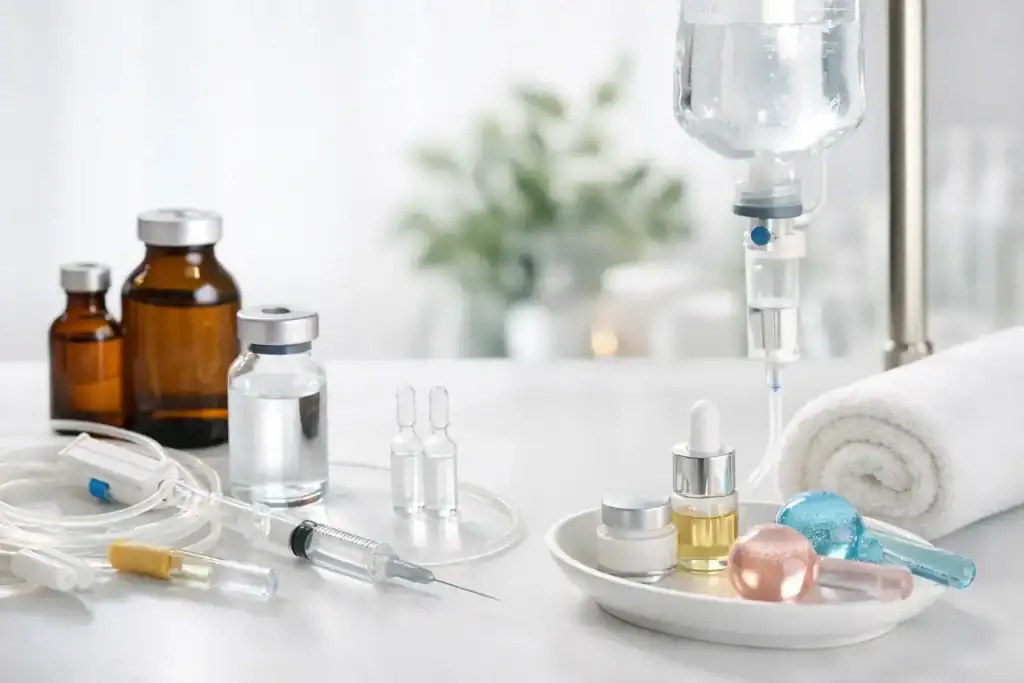 Insumos para terapia intravenosa estética